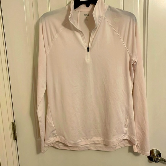 DSG women’s size small light‎ pink long sleeve golf athletic shirt. 1/4 zipper. - Picture 1 of 10